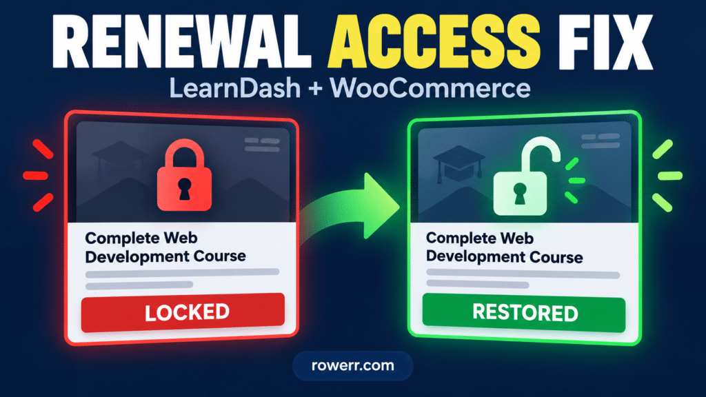 LearnDash course access lost